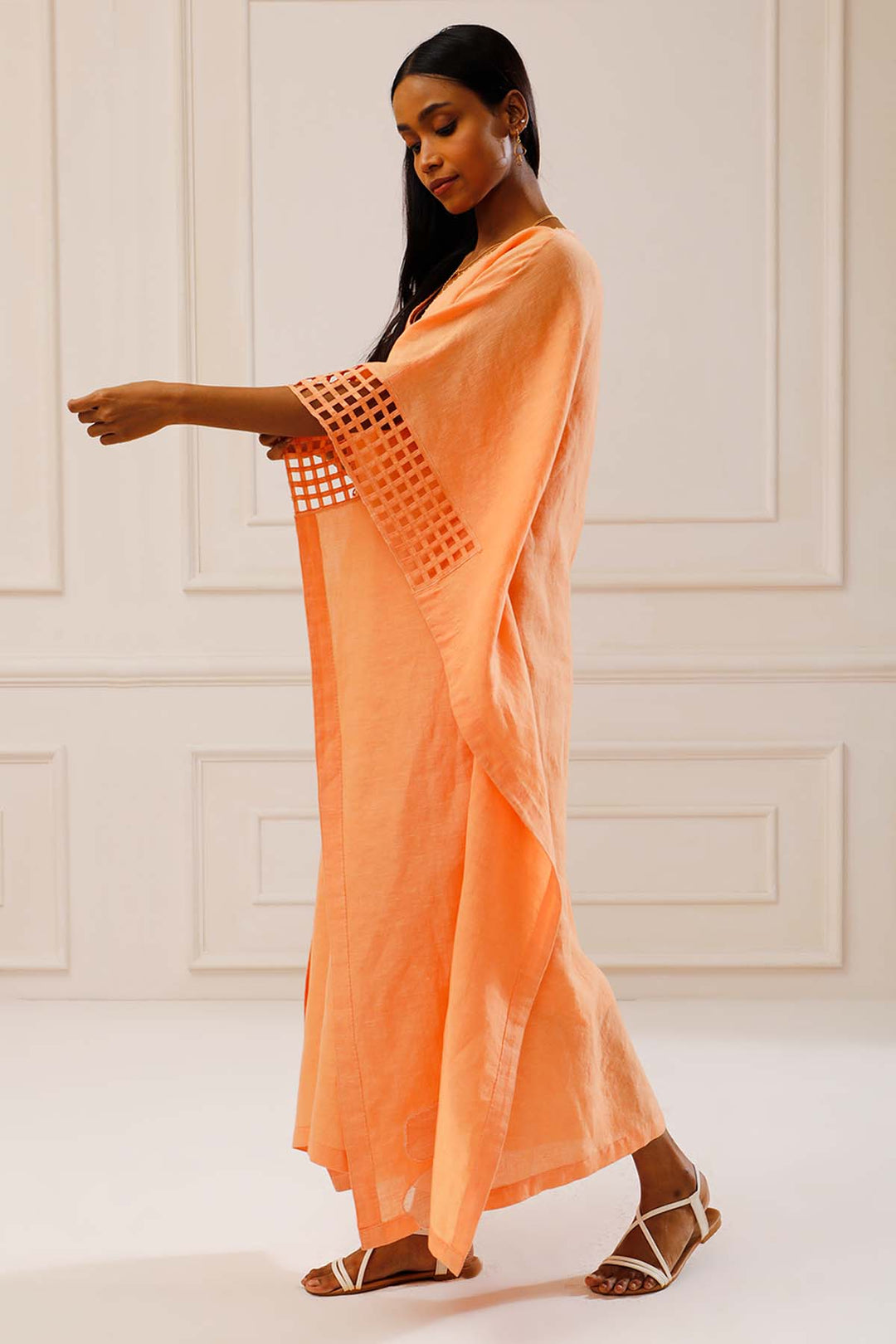 FLEUR TANGERINE KAFTAN