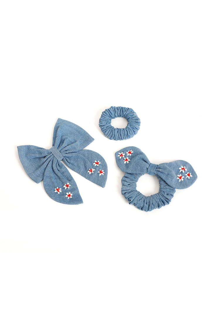 3 PACK FABLE BOW & FEMALE  HAIR SCRUNCHIES