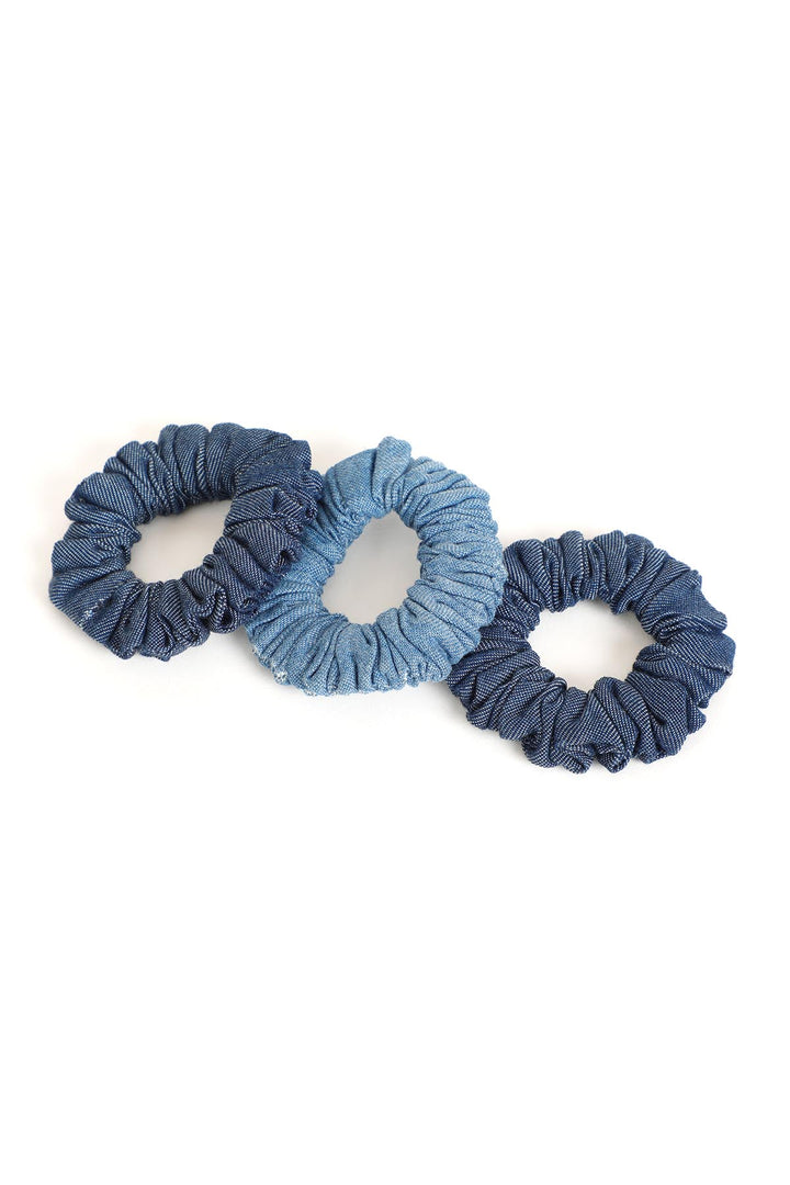 3 PACK FEMALE DENIM SCRUNCHIES
