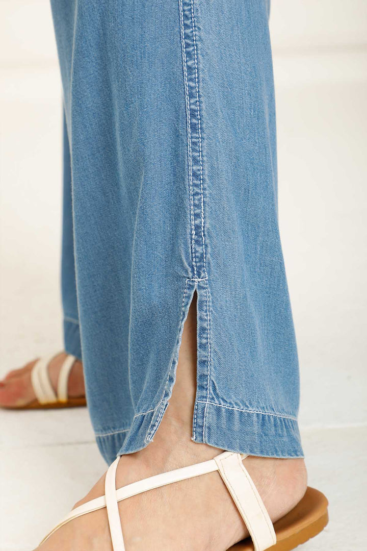 WIDE LEG DENIM PANT