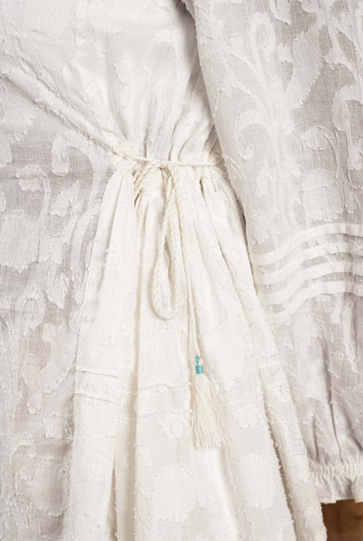 Blanco Drawstring Dress
