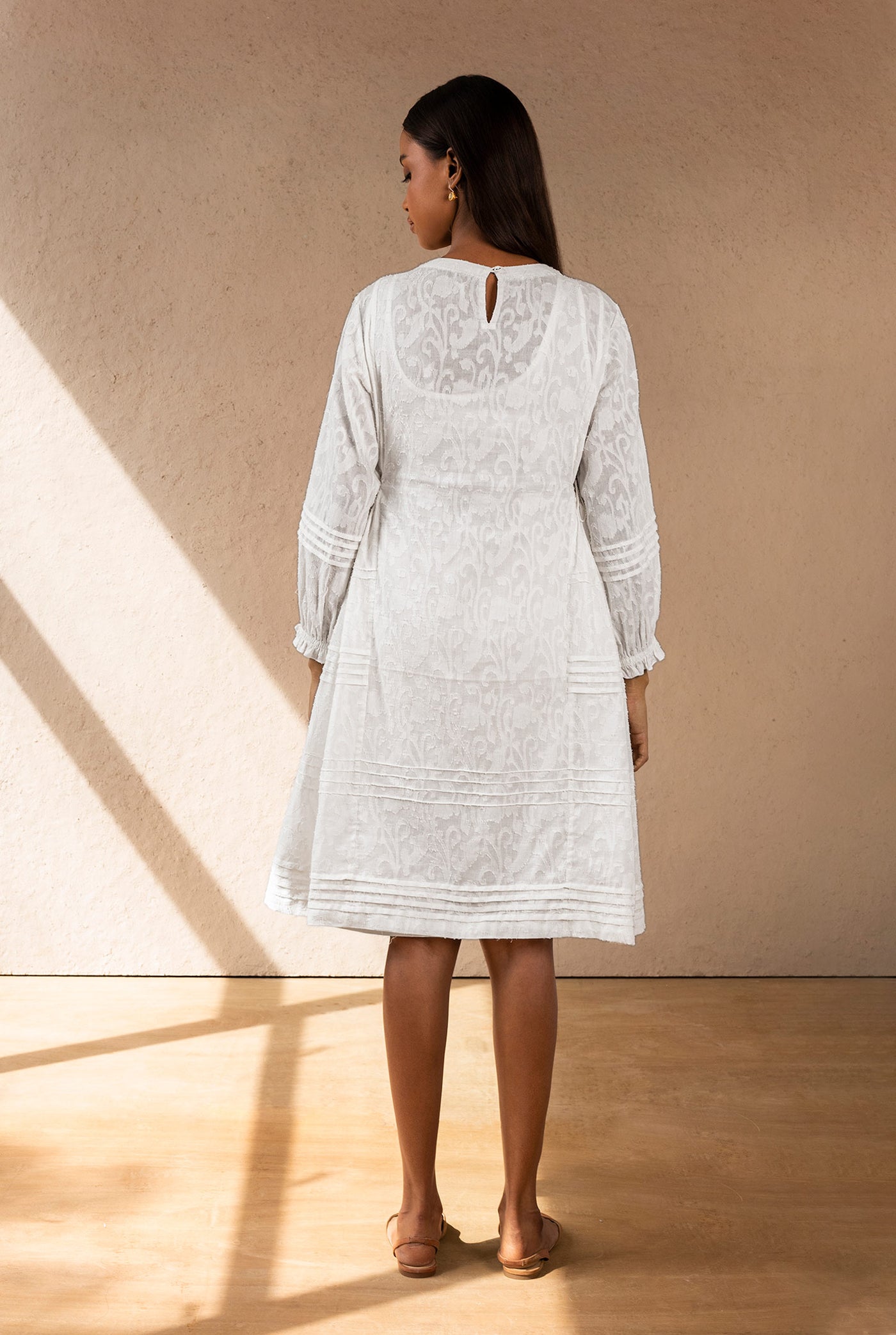 Buy Blanco Drawstring Dress