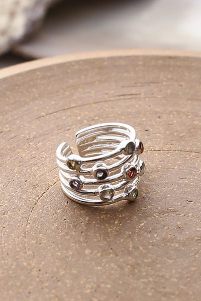 Multi Coloured Stack Ring