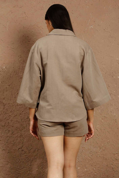 Terra Button Down Boxy Shirt