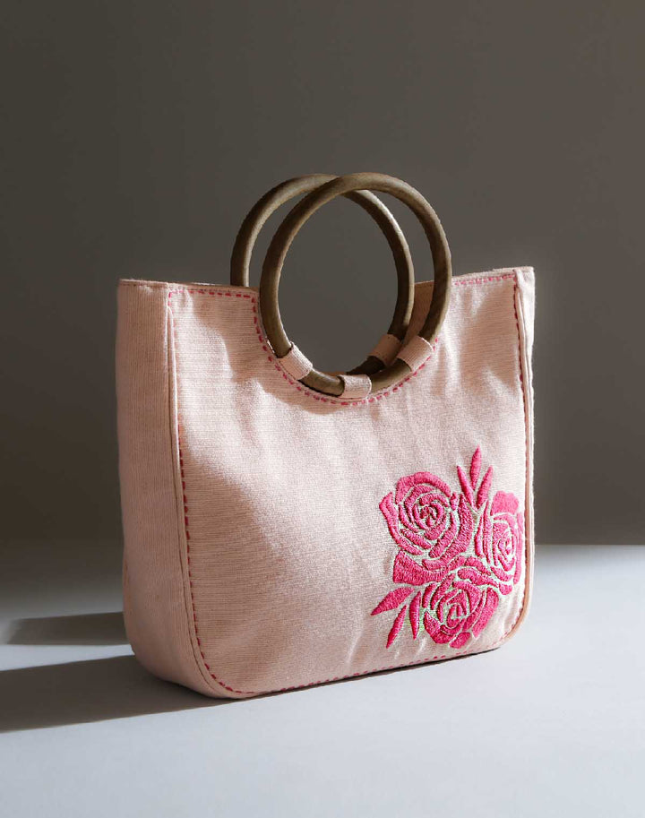 Blush Embroidered Bag