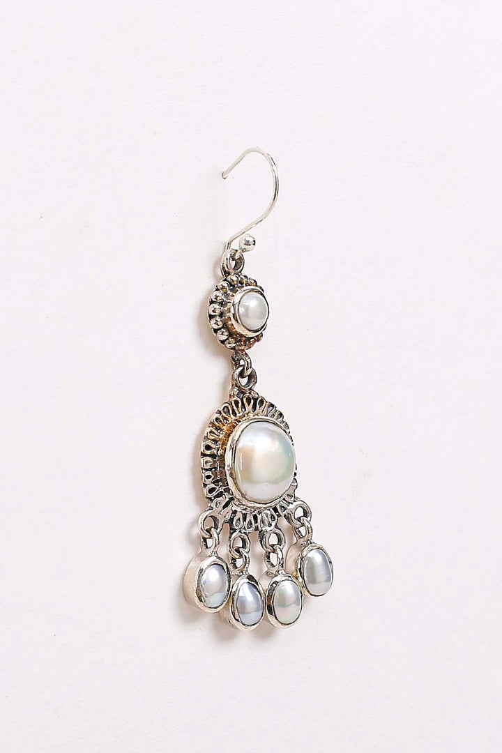 Maisie Silver Pearl Earrings