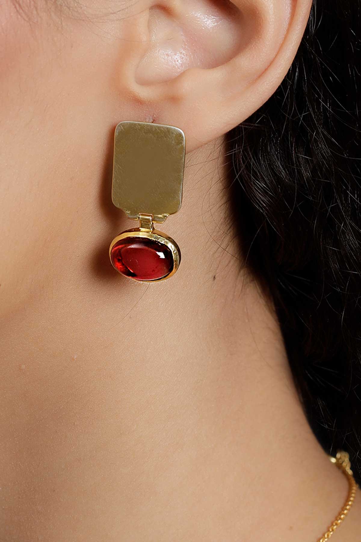The Red Artemis Earrings