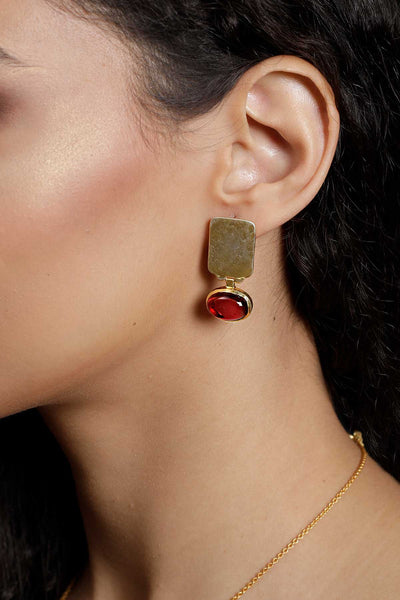 The Red Artemis Earrings